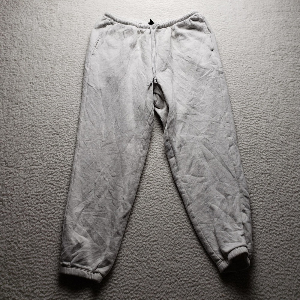 Wild Fable Sweatpants Womens Medium Gray Fleece Elastic Waist Jogger Pockets